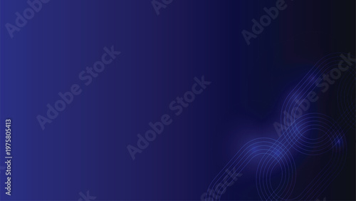 Futuristic blue gradient technology background with abstract circular wave lines and modern digital design