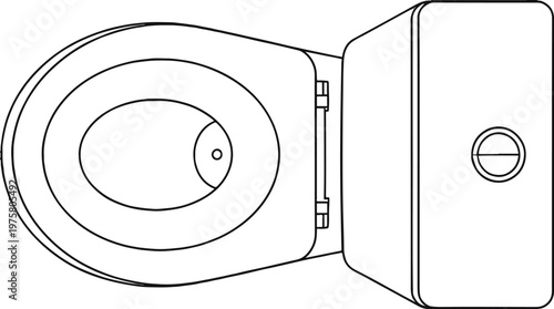 Modern Toilet Top View