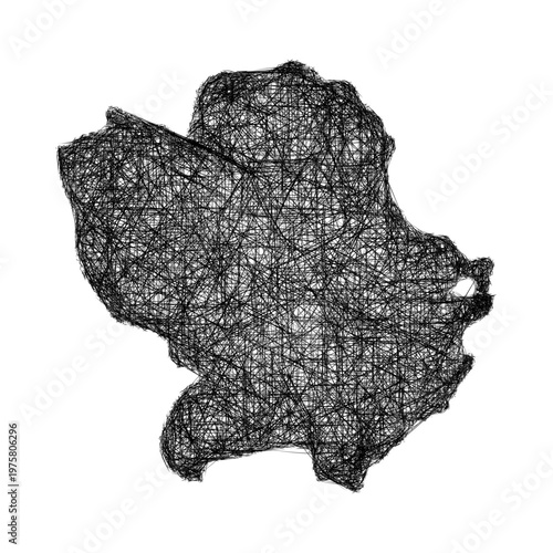 Sketch Angus outline map design