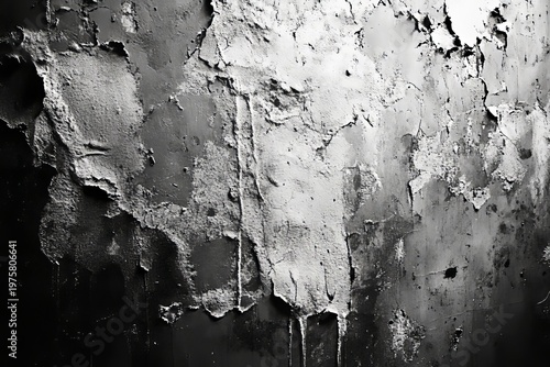 Tainted and Worn Surface with Textured Paint and Concrete Imperfections in Abstract Grunge Wall