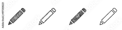 Sketch drawing pencil icon design set