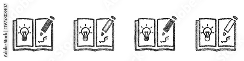 Sketch idea sketch icon design set