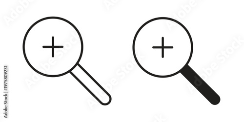 Zoom in icon for web and application. EPS10