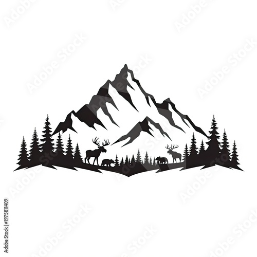 vector illustration of a mountain