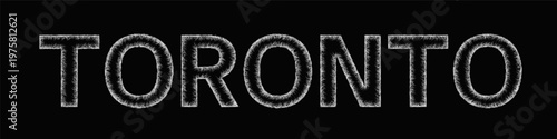 Sketch Toronto text design element