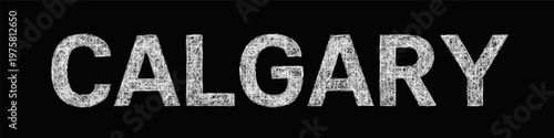 Sketch Calgary text design element