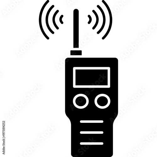 Walkie Talkie Icon Glyph Style Communication Radio Device Symbol