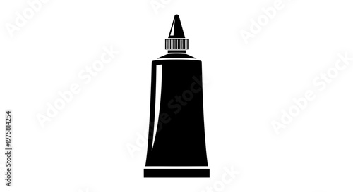 Tube of glue or paint icon, simple style