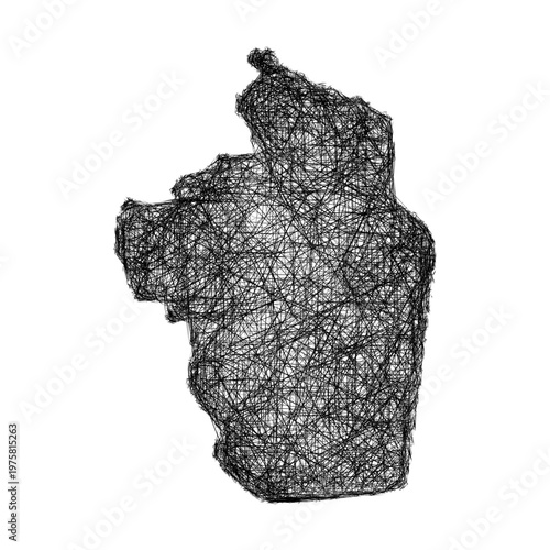 Sketch Ar Riyad outline map design