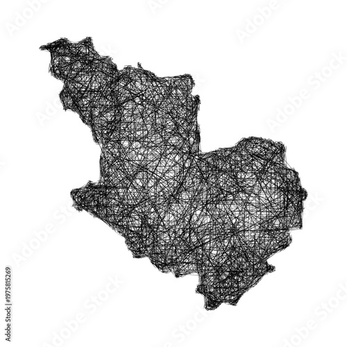 Sketch Al Madinah outline map design