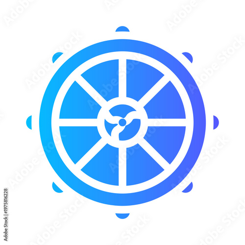 dharma wheel gradient icon