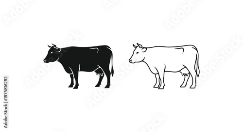Black and White Cow Breeds Guide Vector