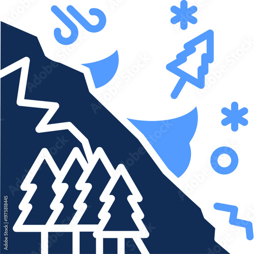 Avalanche Slide glyph color icon