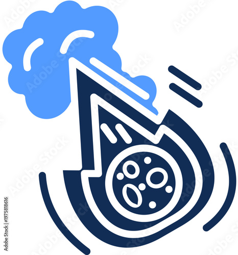 Meteor Impact glyph color icon