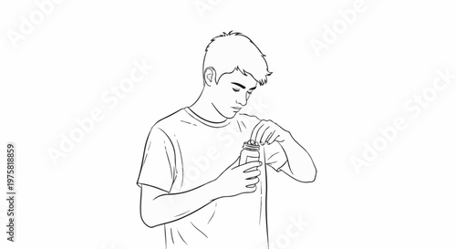Young person opening a jar with their hands