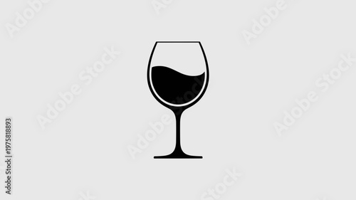 Simple wine glass line art illustration – Ideal for cocktail lounge branding, wine tasting flyers, or luxury lifestyle ads.