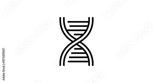 DNA Double Helix Structure Icon.