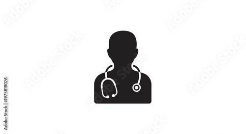 Doctor with stethoscope on neck.