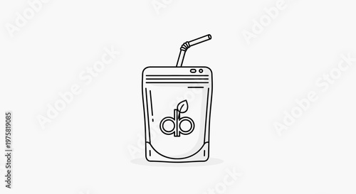 Drawing of a cold drink.