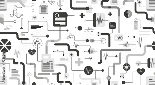 Obraz na plátně Modern graphic design conveying data analysis and strategic planning