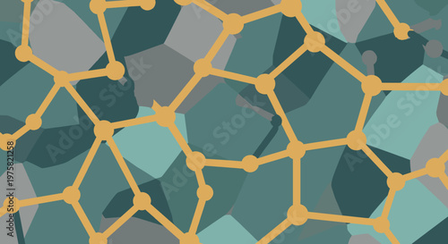 A modern, abstract illustration evoking interconnectedness and digital relationships. Suitable for depicting innovation, teamwork, and digital strateg