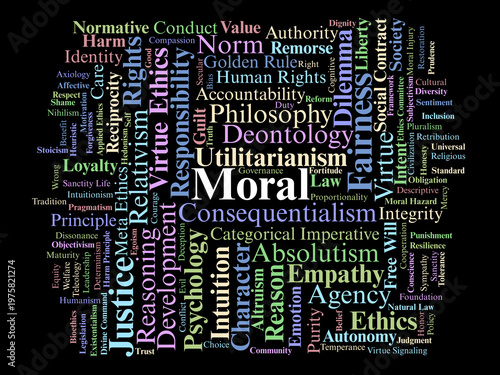 Obraz na płótnie Moral Word Cloud
