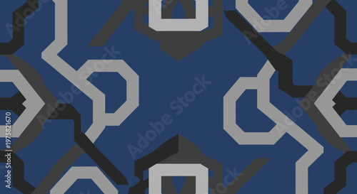 A modern abstract design with cool tones conveys a sense of sophistication and innovation, ideal for website backgrounds, marketing materials, or addi