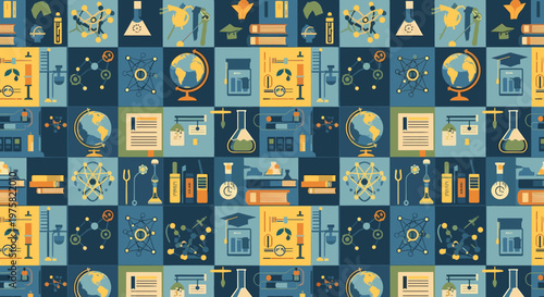 A vibrant and modern illustration perfect for conveying knowledge, learning, research, and innovation. Ideal for educational materials and website des