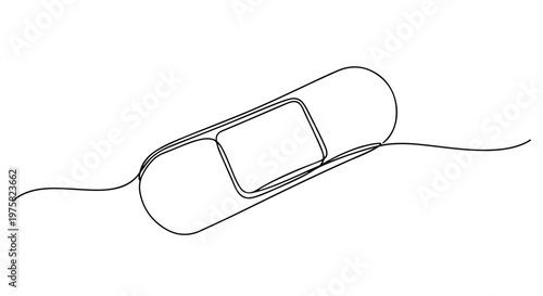 Single Continuous Line Drawing of a Paper Clip Vector