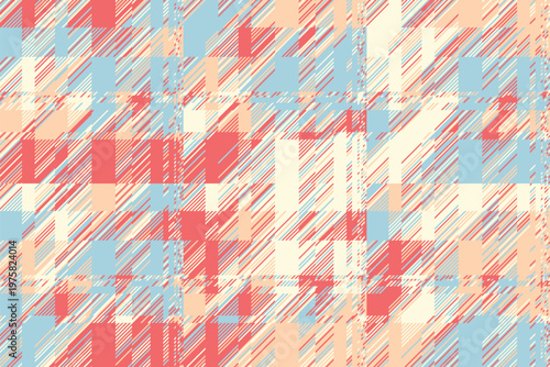 Broken glitch texture with irregular shapes, displaced stripes, and rough noise overlays. The design creates tension, movement, and a harsh modern aesthetic.