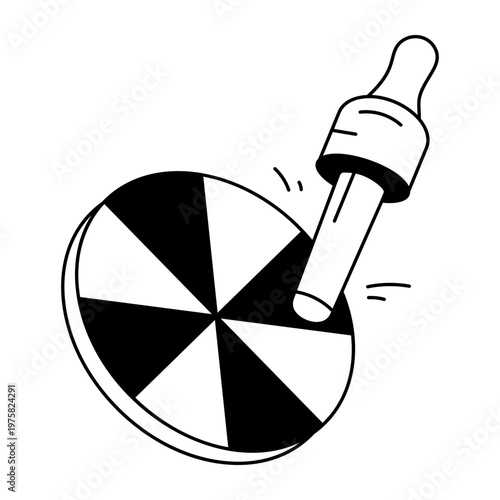 A sketchy style icon showing a colour picker