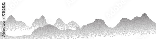 Dot mountain pattern, grain landscape abstract pattern