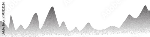 Dot mountain pattern, grain landscape abstract pattern