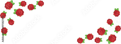 赤いバラのフレーム