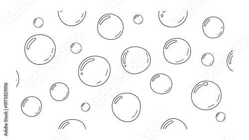 Bubbles Pattern: A whimsical and minimalist illustration of scattered bubbles, perfect for adding a touch of playful charm to any project. 