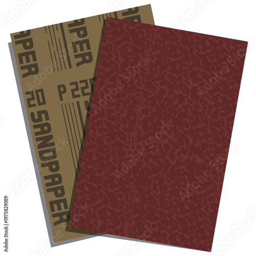 sandpaper, surface finishing paper vector.