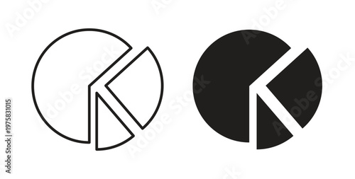 Chart pie icon vector design elements. icon in flat and line style.