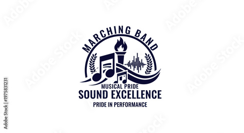 Marching Band Musical Pride Sound Excellence Logo Design