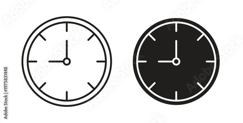 Clock nine icon vector design elements. icon in flat and line style. Free Download Clock nine icon vector design elements. icon in flat and line style. - GFXLoad