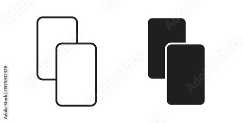 Copy icon vector design elements. icon in flat and line style.