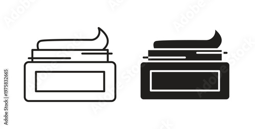 Cream icon vector design elements. icon in flat and line style.