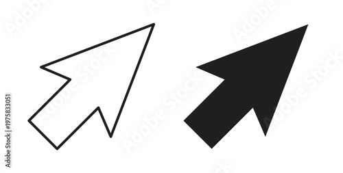 Cursor icon vector design elements. icon in flat and line style.