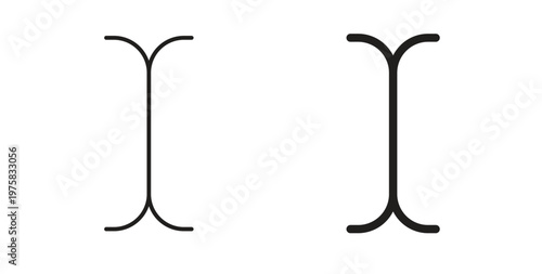 Cursor text icon vector design elements. icon in flat and line style.