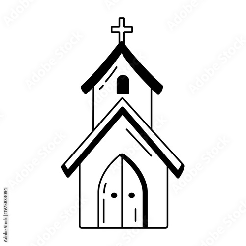 A drawing style icon representing chapel