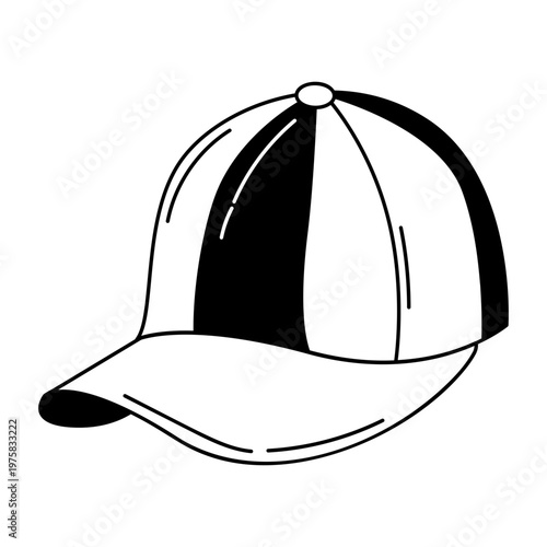 A hand drawn style icon showing cap