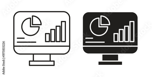 Dashboard icon vector design elements. icon in flat and line style.