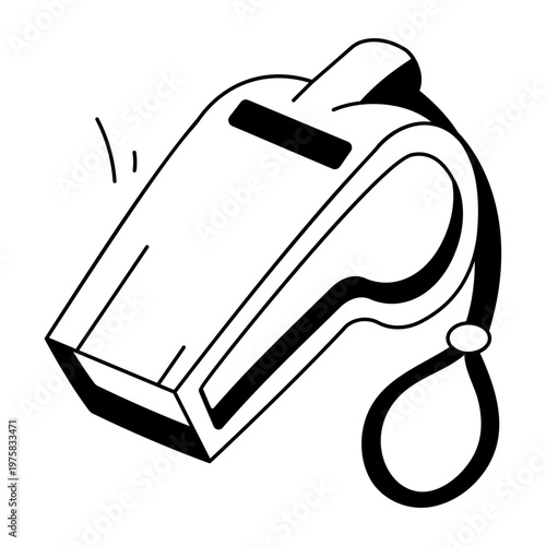 A sketchy style icon depicting whistle