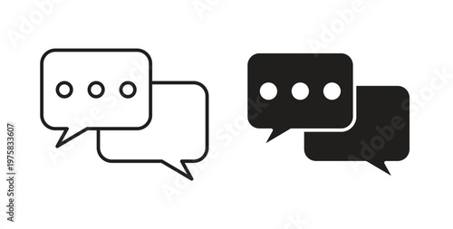 Discussion chat icon vector design elements. icon in flat and line style.