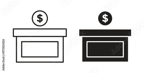 Donate icon vector design elements. icon in flat and line style.