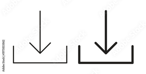 Download arrow icon vector design elements. icon in flat and line style.